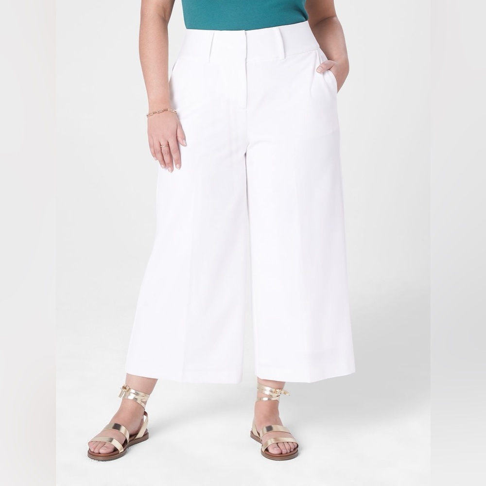 Lane Bryant High-Rise Perfect Drape Wide Leg Capri Pant